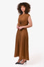 Vince Brown Silk Blended Maxi Dress Size 6