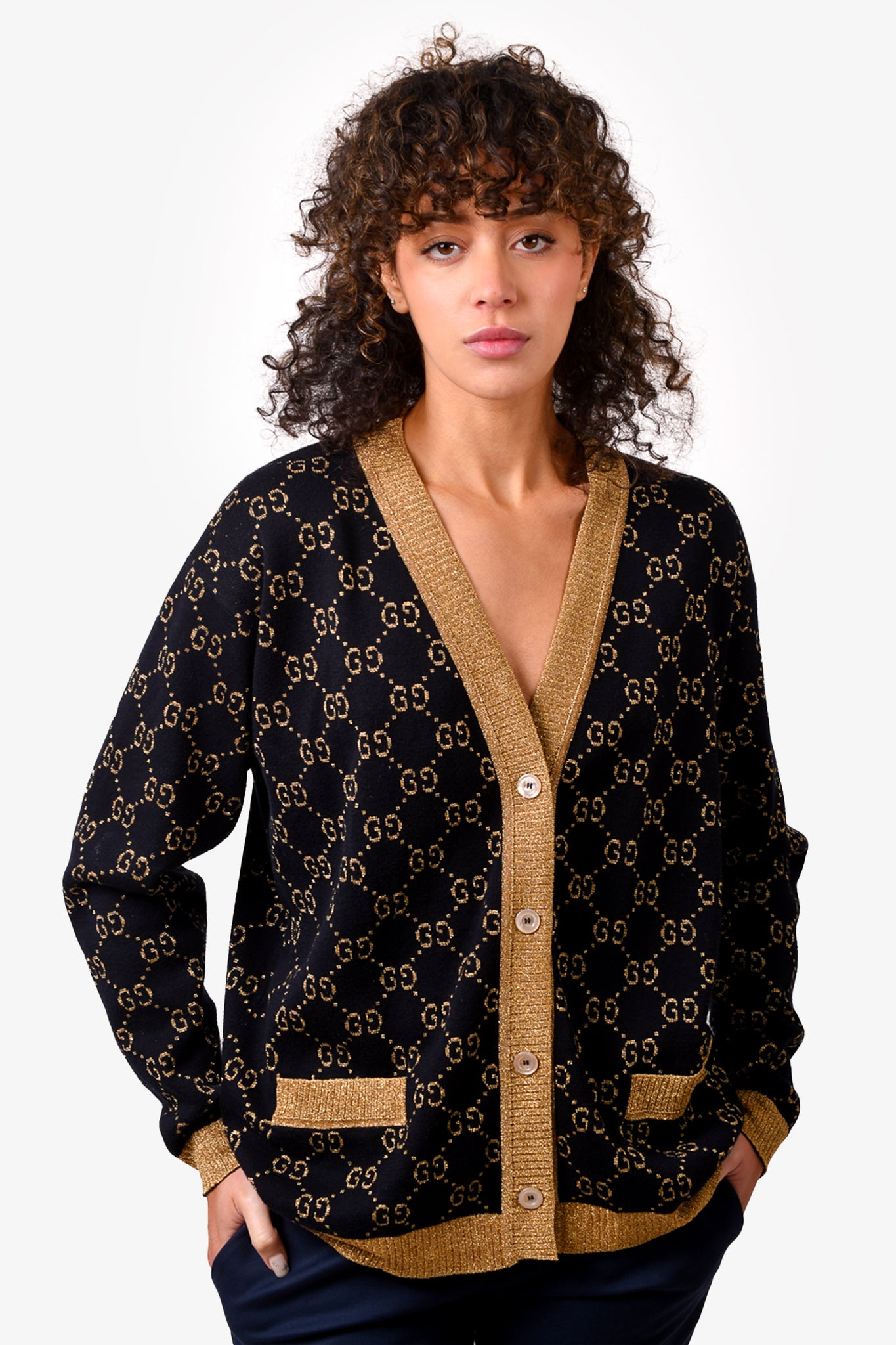 Gucci deals gold cardigan