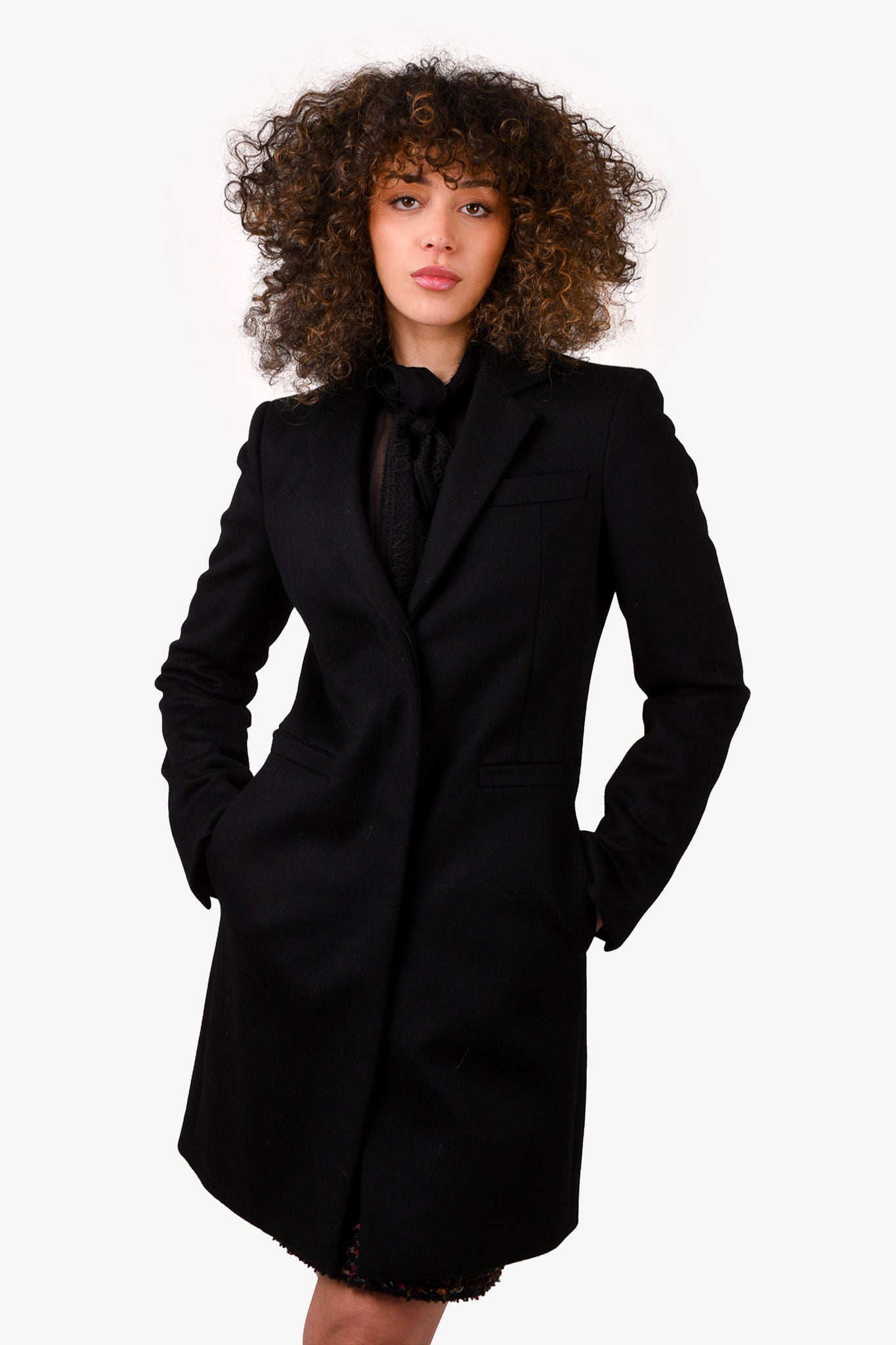 Gucci black 2024 wool coat