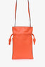 Loewe 2022 Orange Leather Pocket Pouch Crossbody Bag