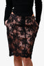 Paul Smith Black/Pink Lace Overlay Skirt Size 40