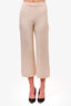 St. John Collection Cream Knit Wide Leg Pants Size 4