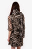 Diane Von Furstenberg Leopard Silk Dress with Scarf Size 6