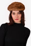 Vintage Brown Mink Fur Beret Hat