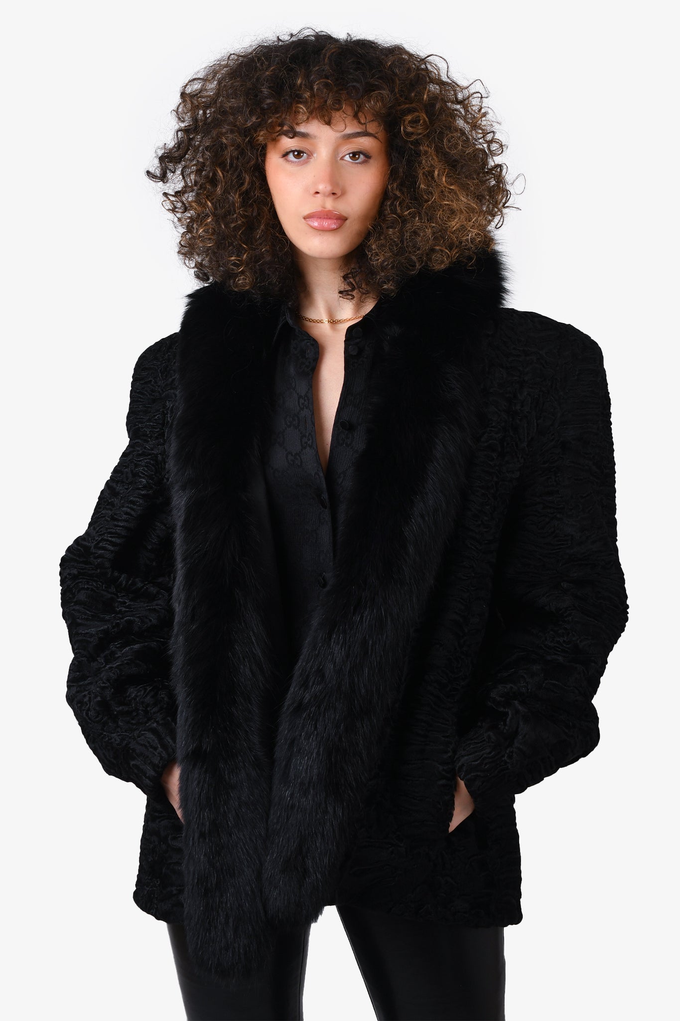 Sheared lamb hot sale fur coat