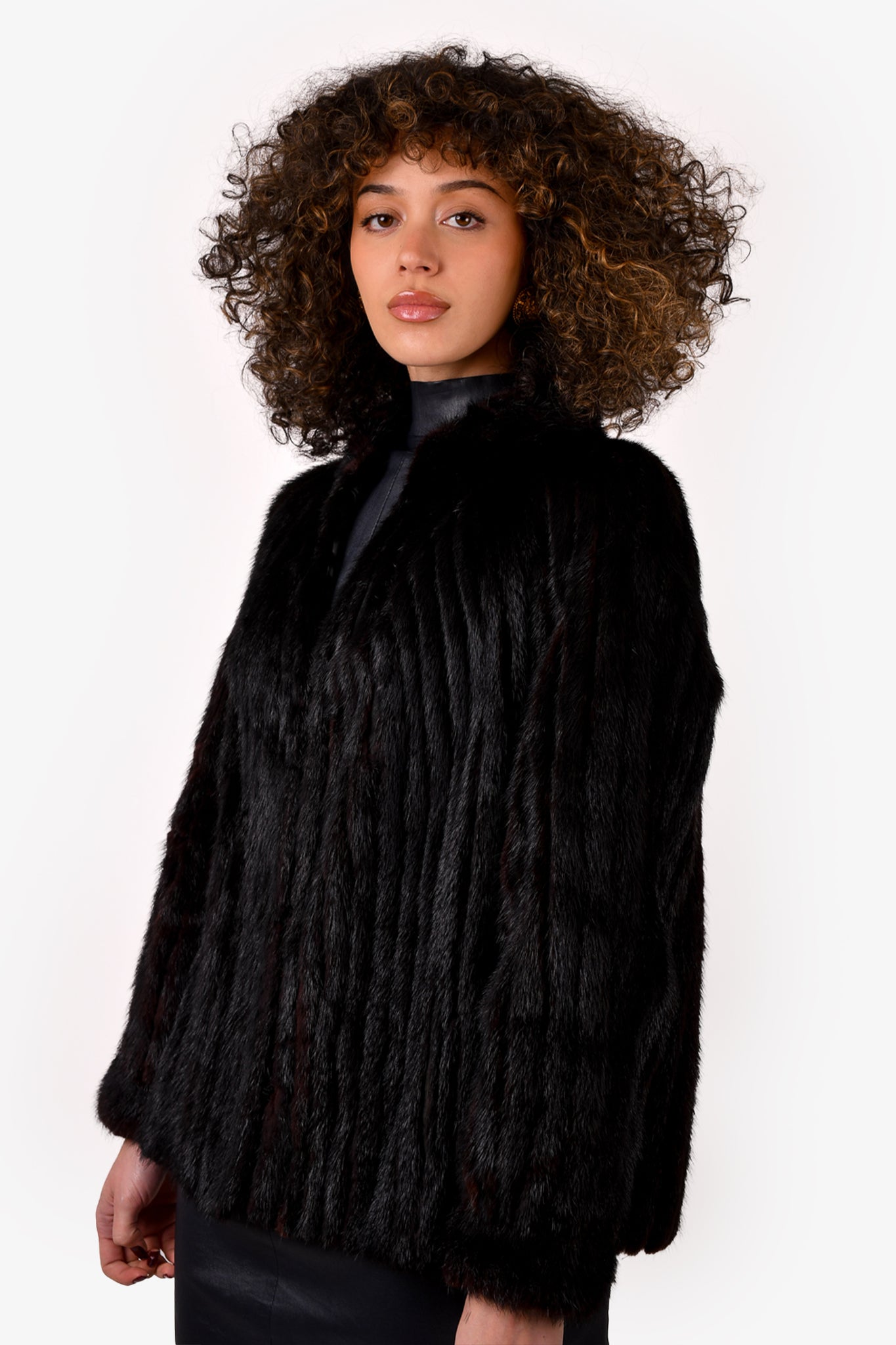 Vintage Black/Brown Mink Fur Coat Size 6 – Mine & Yours