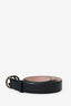 Gucci Black Monogram GG Buckle Belt Size 85.34