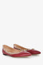 Valentino Red/Beige Rockstud Pointed Toe Flat Size 37