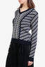 Prada Black/White Knit Patterned Sweater Size 38