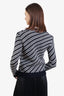 Prada Black/White Knit Patterned Sweater Size 38