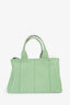 Prada Green Canvas Logo Canapa Tote Bag