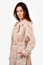 Aje Cream Pleated Belted Trench Coat Size 4