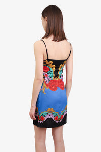 Versace Multicolor Print Silk Bralette Top Size 44
