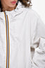 Fendi White Nylon FF Logo Reversible Windbreaker Jacket Size M