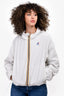 Fendi White Nylon FF Logo Reversible Windbreaker Jacket Size M