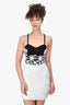 Herve Leger Black/White Lace Overlay Bandage Mini Dress Size XS