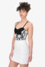 Herve Leger Black/White Lace Overlay Bandage Mini Dress Size XS