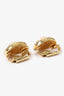 Christian Dior Couture Gold-Tone Faux Pearl & Rhinestones Clip-On Earrings