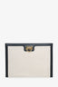 Salvatore Ferragamo Linen/Leather Clutch