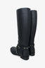 Valentino Black Calfskin Rockstud Knee High Boots Size 36.5