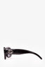 Gucci Black Acrylic Rectangular Framed Sunglasses