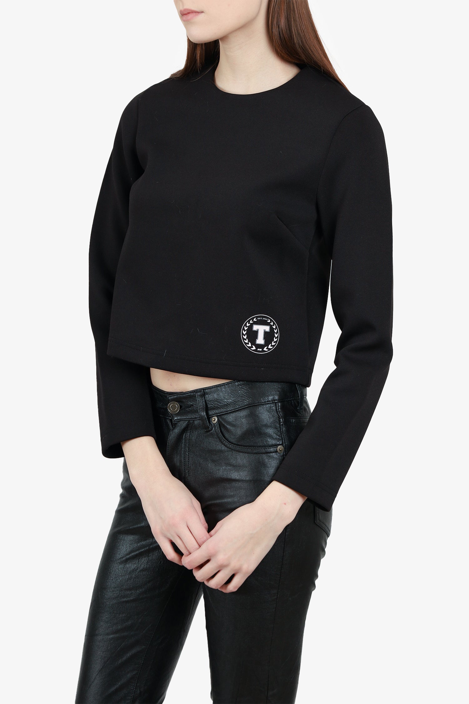 T By Alexander Wang Black Zip-up Long-Sleeve Top Size XS – Mine