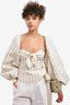 The Attico White Off Shoulder Ballon Top Size 40