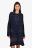 Chloe Navy Crochet Dress Size S