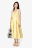 Innika Choo Yellow/White Floral Ruffle Midi Dress Size 0