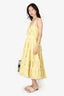 Innika Choo Yellow/White Floral Ruffle Midi Dress Size 0