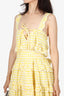 Innika Choo Yellow/White Floral Ruffle Midi Dress Size 0