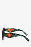 Prada Brown/Green Tortoise Shell Square Framed Sunglasses