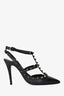 Valentino Black Noir Rockstud Cage Heels Size 37