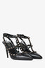 Valentino Black Noir Rockstud Cage Heels Size 37