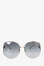 Gucci Interlocking G Web Oversized Round Frame Sunglasses