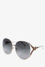 Gucci Interlocking G Web Oversized Round Frame Sunglasses