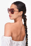 Tom Ford Red Acrylic Oversized Sunglasses