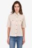 Isabel Marant Etoile Cream Cotton Utility Top Size 38