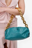 Bottega Veneta Teal Green 'The Chain Pouch' Clutch Shoulder Bag