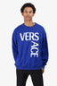 Versace Blue/White Logo Long Sleeve Sweatshirt Size XL Mens