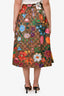 Gucci GG Supreme Floral Printed Midi Skirt Size XS