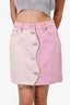 Ganni Pink Denim Mini Skirt Size 36