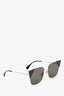 Fendi Black Squared Mirrored Sunglasses