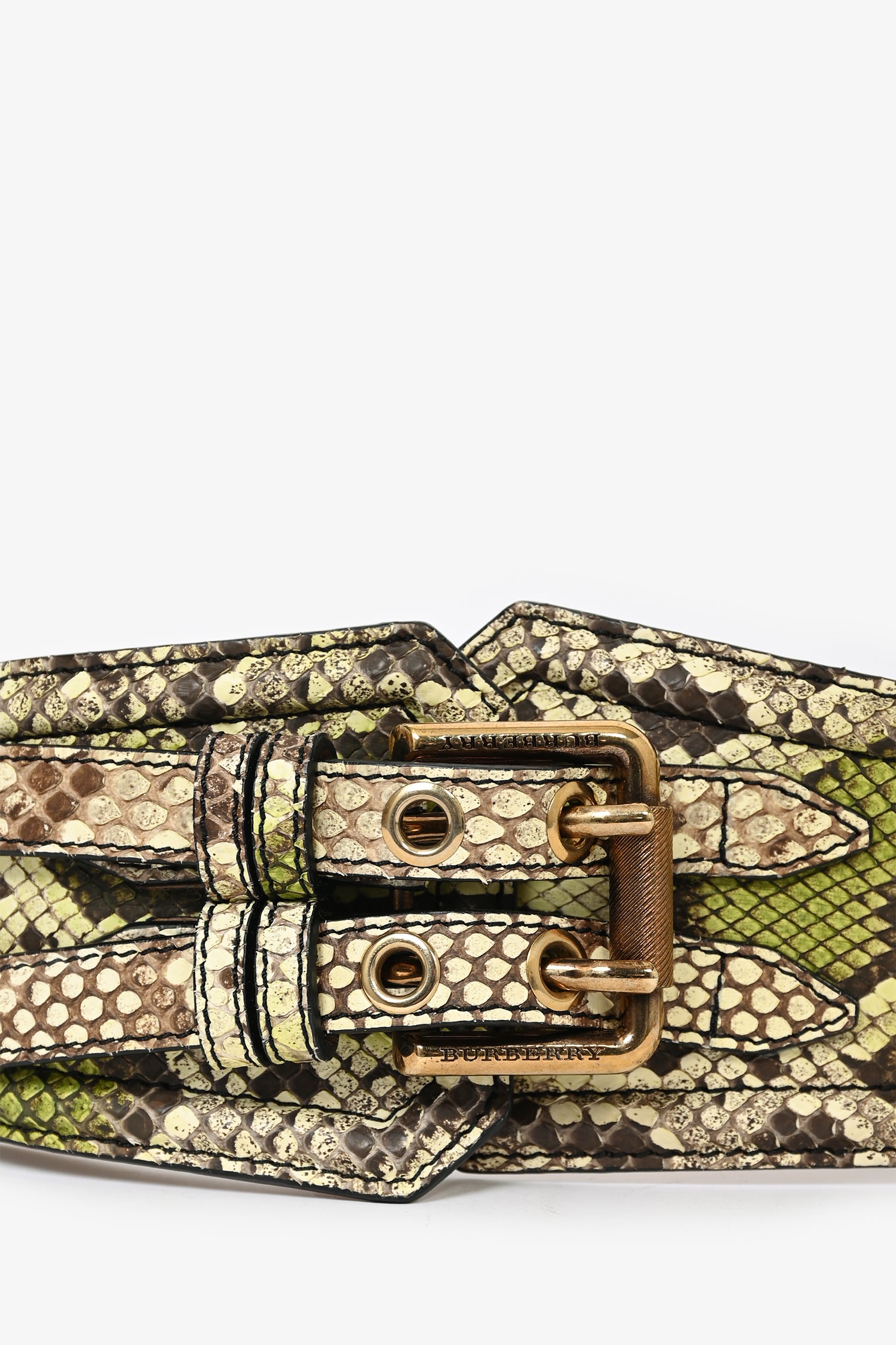 Burberry Prorsum Green Snake Skin Belt Size 30 75 Mine Yours