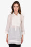 Weekend Max Mara White Collared Embroidered Mini Dress Size 8