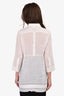 Weekend Max Mara White Collared Embroidered Mini Dress Size 8