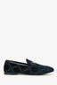 Gucci Navy GG Velvet Horsebit Loafers Size 38.5