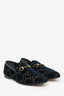 Gucci Navy GG Velvet Horsebit Loafers Size 38.5