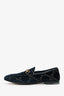 Gucci Navy GG Velvet Horsebit Loafers Size 38.5