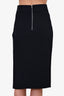 Dion Lee Navy Neoprene Midi Skirt Size 6
